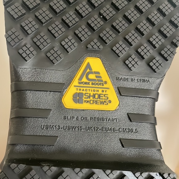 Ace Work Boot Bullfrog Elite Men Black Unisex Slip Resistant Toe Work Boot Sz 13 - Picture 6 of 11